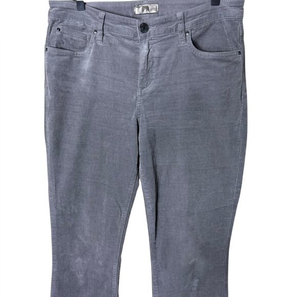 Kut from the Kloth Women’s Sz 8 Karen Pants Baby Bootcut Gray Corduroy - Picture 2 of 6